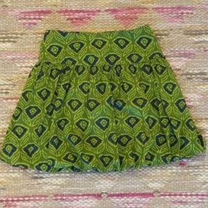 Lola Green Tribal pattern knee-length skirt